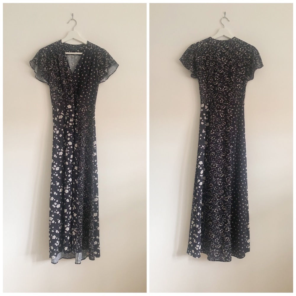 French connection floral blue dress